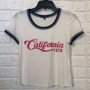West Coast Love California crop top graphic tee